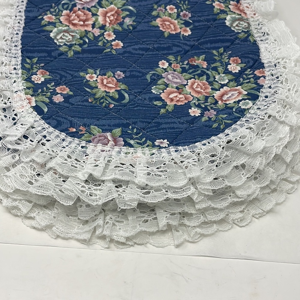 Vintage Quitting Floral Place Mats, Set of 6 - Picture 5 of 8